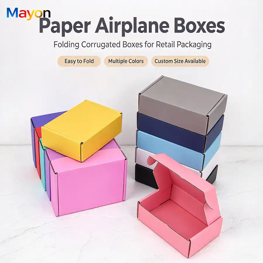 Mayon Folding Paper Airplane Mailer Boxes