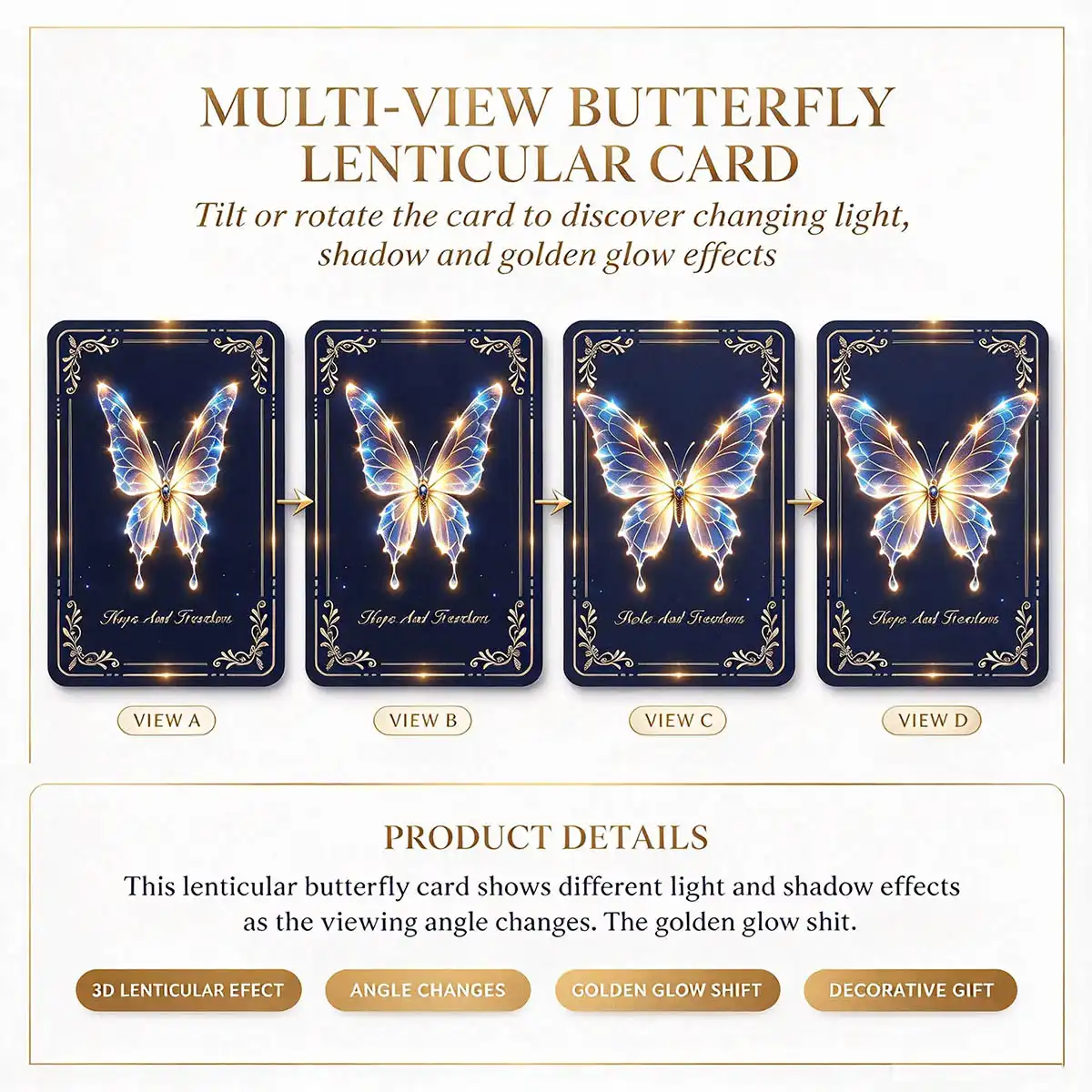 Multi-view Butterfly Lenticular Card